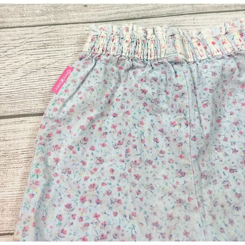 OshKosh Vintage Floral Paper Bag Waist Elastic Shorts Multicolor Size 3T
